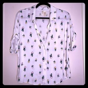 Cacti Button Up Blouse